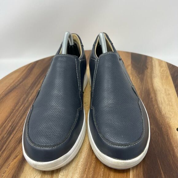 Mephisto Valter Slip On Leather Shoes Dark Navy Men’s Size 8 - Picture 3 of 11